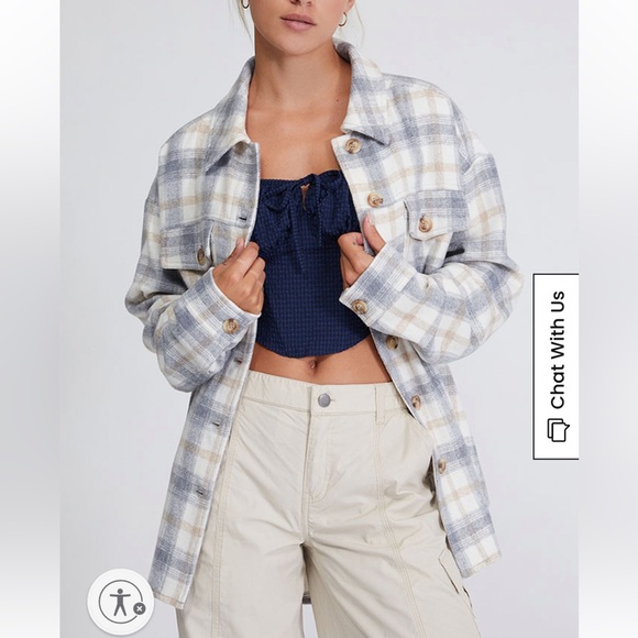 LA hearts by pac sun shacket M/L - Picture 1 of 6